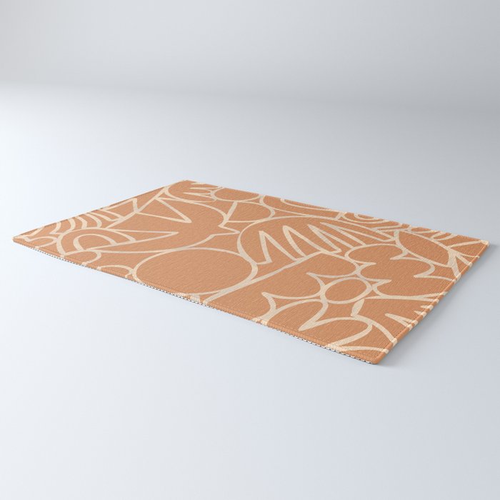Abstract organic nature art shape paint pattern Rug Gallery Image 3
