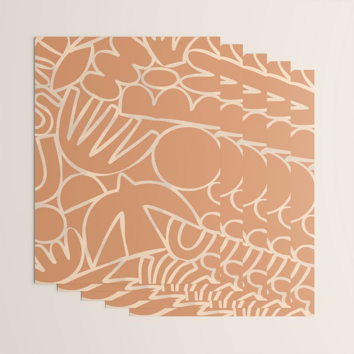 Abstract organic nature art shape paint pattern Wrapping Paper Gallery Image 3