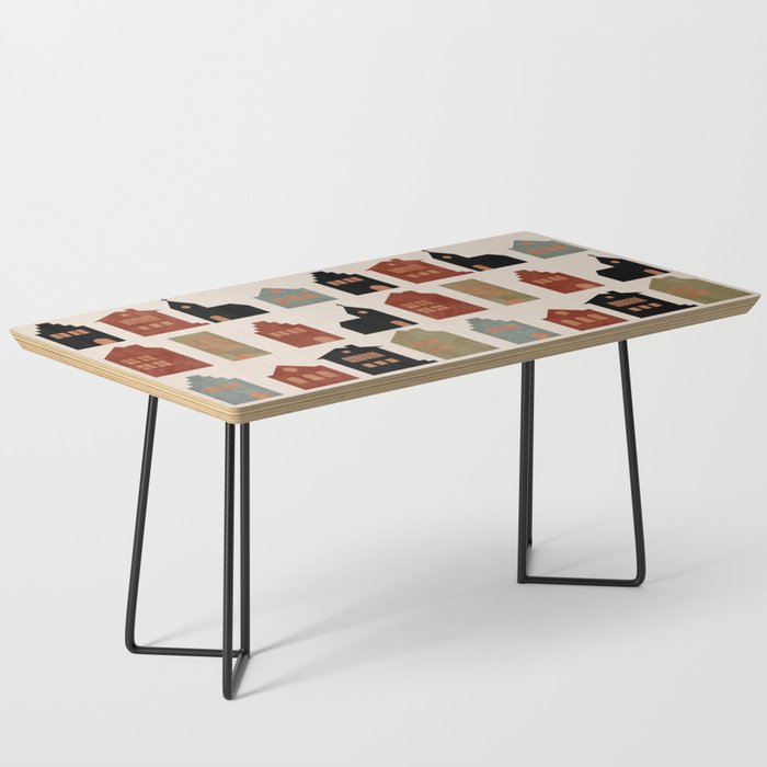 houses retro fall abstract geometric Coffee Table Gallery Image 1