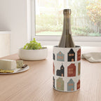 houses retro fall abstract geometric Wine Chiller Gallery Image 4