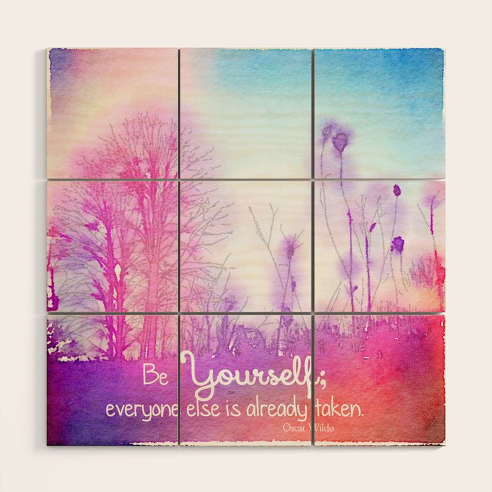 Be Yourself Wood Wall Art Gallery Image 1