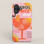 Retro Cocktail Nº1 Aperol Spritz iPhone Case Gallery Image 1