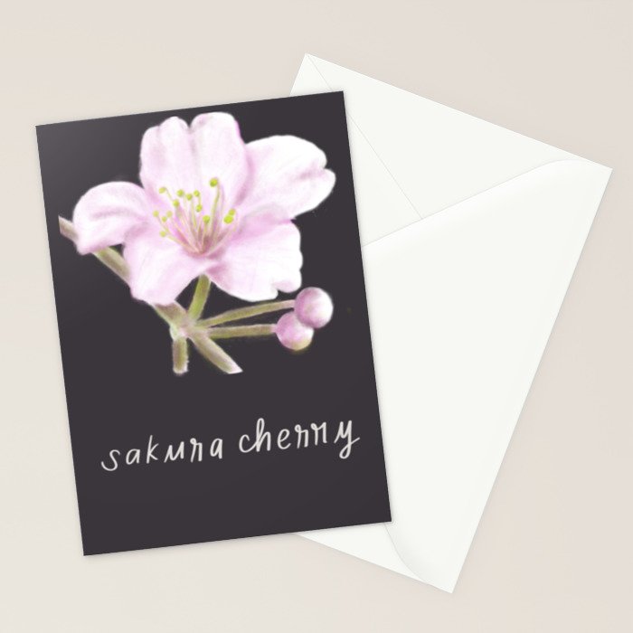 Sakura Cherry Blossom  Stationery Card Gallery Image 2