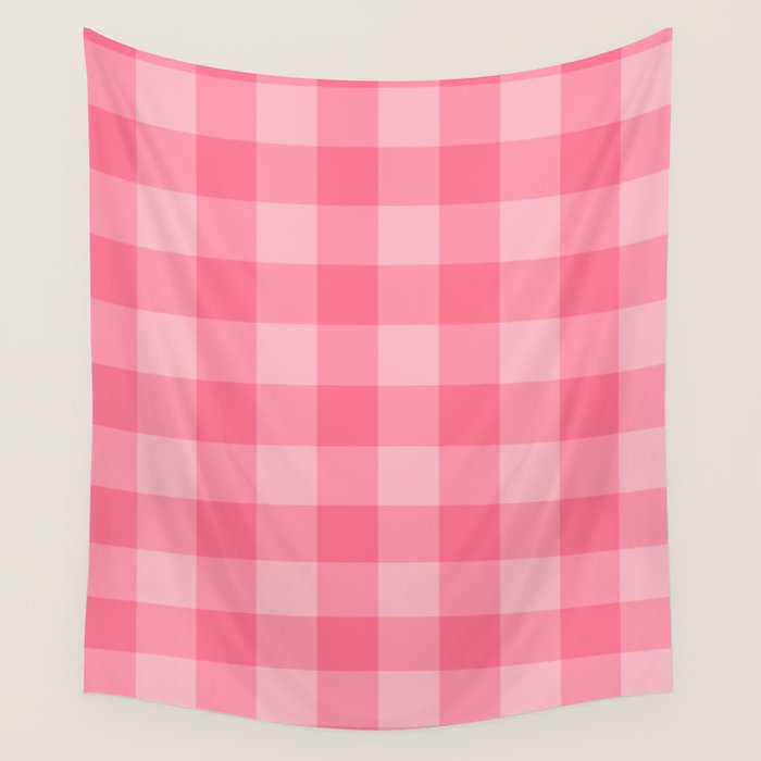 Sweet Peony Gingham Wall Tapestry Gallery Image 4