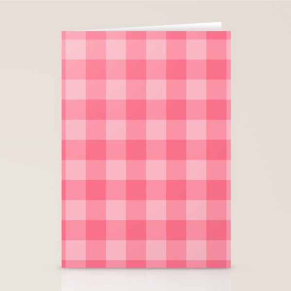 Sweet Peony Gingham Stationery Card Gallery Image 2