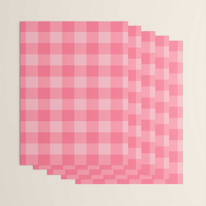 Sweet Peony Gingham Wrapping Paper Gallery Image 3