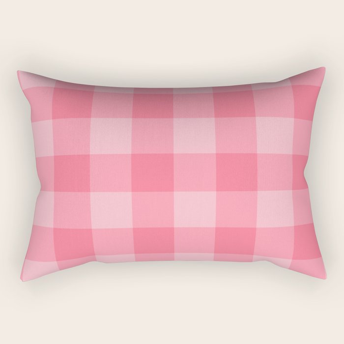 Sweet Peony Gingham Rectangular Pillow Gallery Image 2