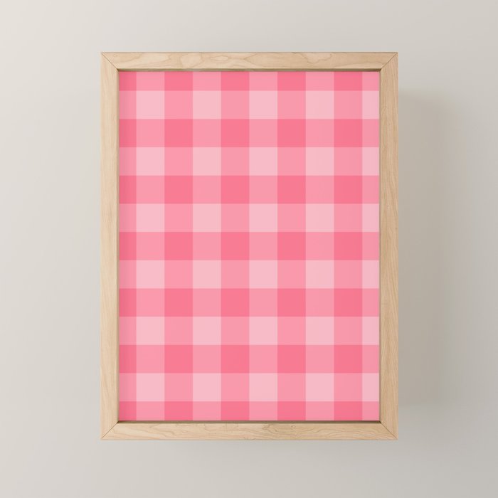 Sweet Peony Gingham Mini Art Print Gallery Image 1