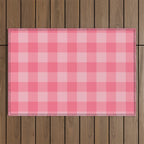 Sweet Peony Gingham Outdoor Rug Gallery Image 1