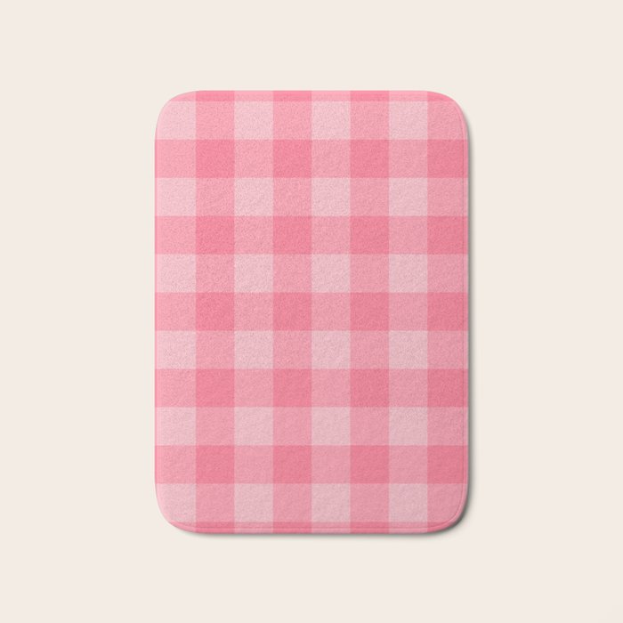 Sweet Peony Gingham Bath Mat Gallery Image 1