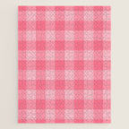 Sweet Peony Gingham Jigsaw Puzzle Gallery Image 1