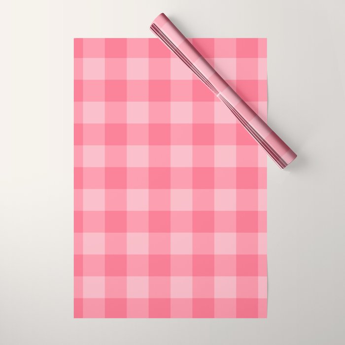 Sweet Peony Gingham Wrapping Paper Gallery Image 1