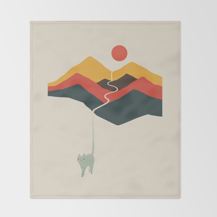 Cat Landscape 149 Throw Blanket Gallery Image 2