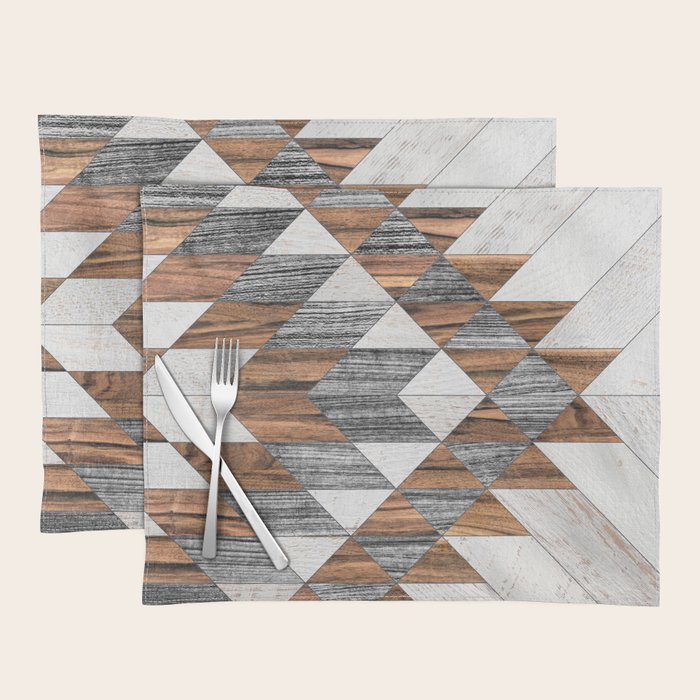 Urban Tribal Pattern No.12 - Aztec - Wood Placemat Gallery Image 1
