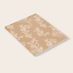 Botanical Cottage Floral Pattern in Neutral Camel Notebook Gallery Image 2