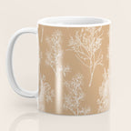Botanical Cottage Floral Pattern in Neutral Camel Coffee Mug Gallery Image 3