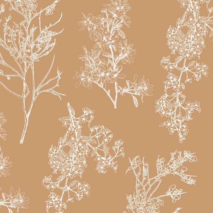 Botanical Cottage Floral Pattern in Neutral Camel Coffee Mug Gallery Image 2
