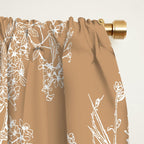 Botanical Cottage Floral Pattern in Neutral Camel Window Curtain Gallery Image 2