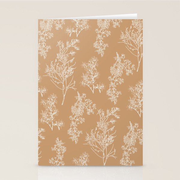 Botanical Cottage Floral Pattern in Neutral Camel Stationery Card Gallery Image 2