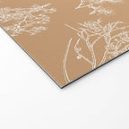 Botanical Cottage Floral Pattern in Neutral Camel Welcome Mat Gallery Image 2