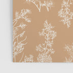 Botanical Cottage Floral Pattern in Neutral Camel Poster Gallery Image 3