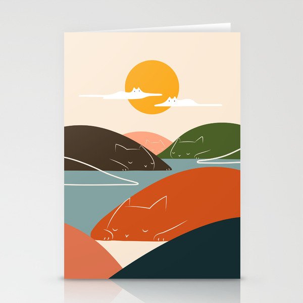 Cat Landscape 104 Stationery Card Gallery Image 1