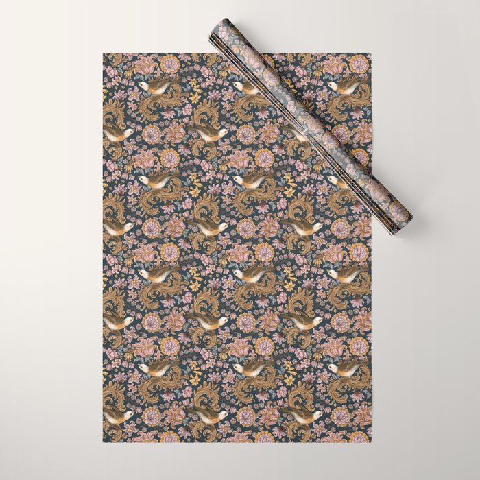 Ornate Bird Garden Wrapping Paper Gallery Image 1