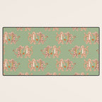 Dancing tiger Zig zag tiger - mint sand Desk Mat Gallery Image 3