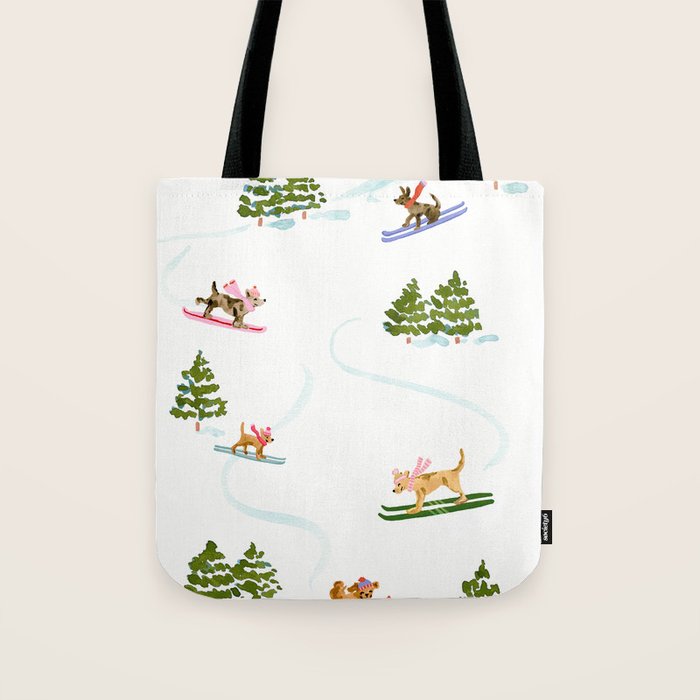 Ski Dogs Tote Bag Gallery Image 1
