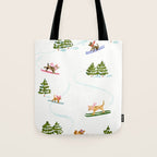 Ski Dogs Tote Bag Gallery Image 1