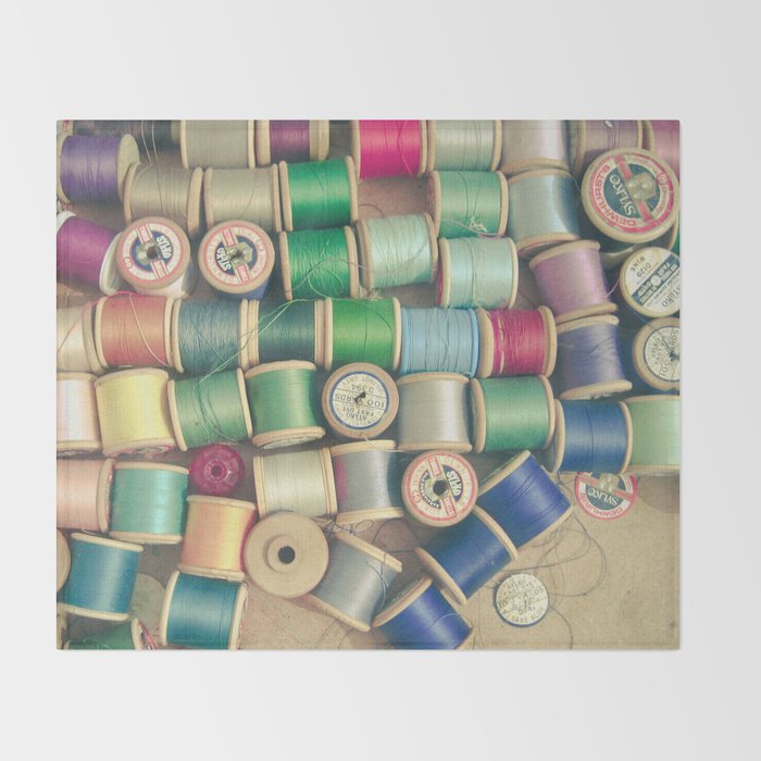Cotton Reels Throw Blanket Gallery Image 2