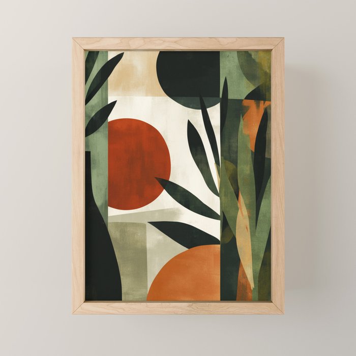 Olive and Ember Quiet Shapes Mini Art Print Gallery Image 1