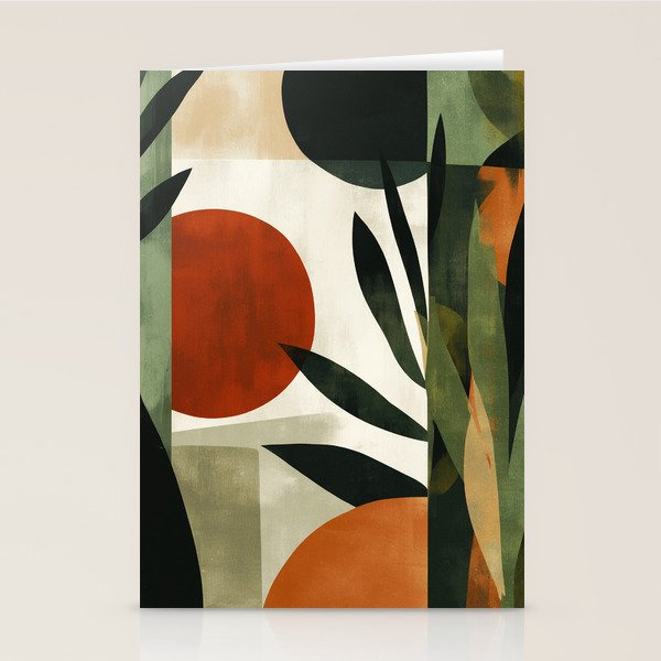 Olive and Ember Quiet Shapes Stationery Card Gallery Image 1