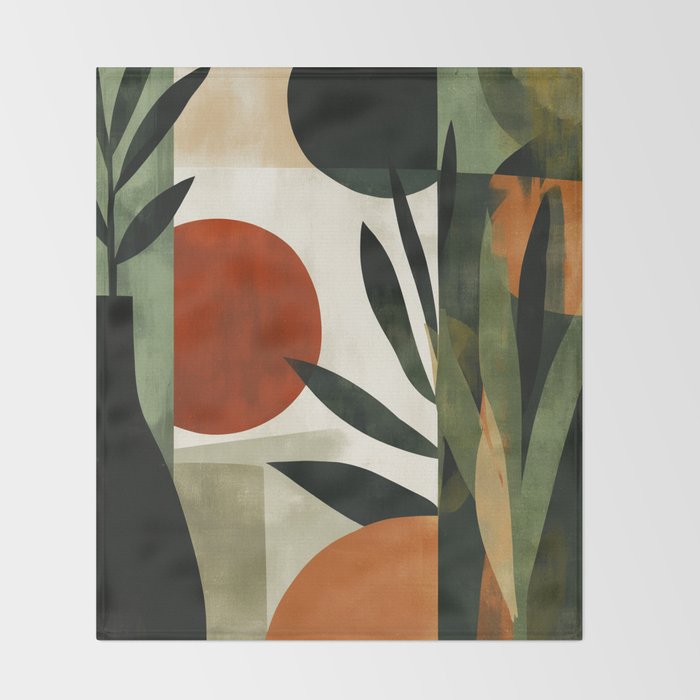Olive and Ember Quiet Shapes Throw Blanket Gallery Image 2