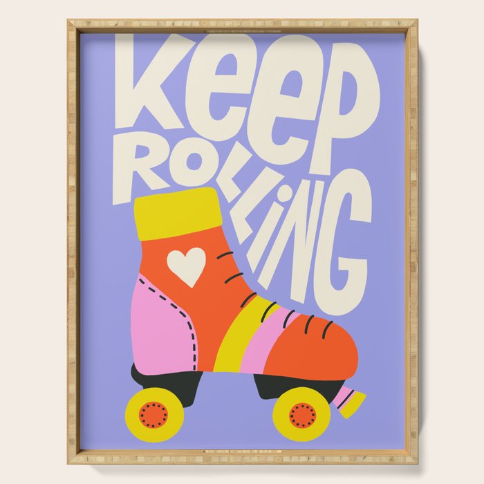 Keep Rolling Roller Skates Serving Tray Gallery Image 1