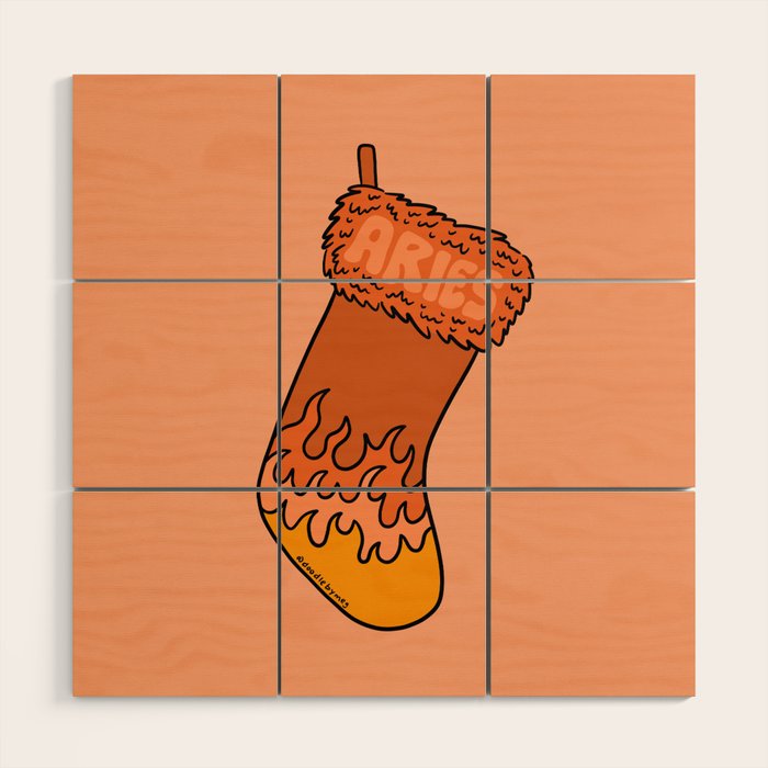 Aries Stocking Wood Wall Art Gallery Image 1