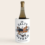 The Salty Mermaid Dive Bar & Fish Shack - Retro Pinup Mermaid Travel Art Wine Chiller Gallery Image 1