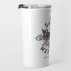 The Salty Mermaid Dive Bar & Fish Shack - Retro Pinup Mermaid Travel Art Travel Mug Gallery Image 3