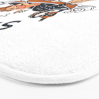 The Salty Mermaid Dive Bar & Fish Shack - Retro Pinup Mermaid Travel Art Bath Mat Gallery Image 3