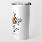 The Salty Mermaid Dive Bar & Fish Shack - Retro Pinup Mermaid Travel Art Travel Mug Gallery Image 2