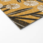 Summer Garden / Yellow & Black Welcome Mat Gallery Image 2