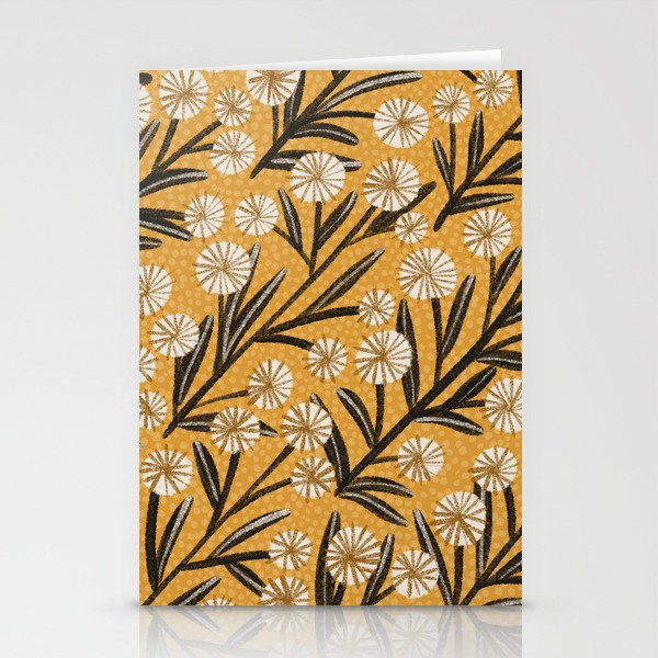 Summer Garden / Yellow & Black Stationery Card Gallery Image 1