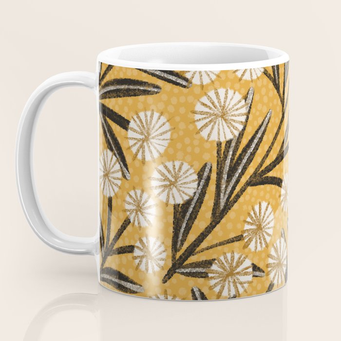 Summer Garden / Yellow & Black Coffee Mug Gallery Image 3