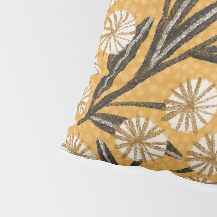 Summer Garden / Yellow & Black Pillow Sham Gallery Image 4