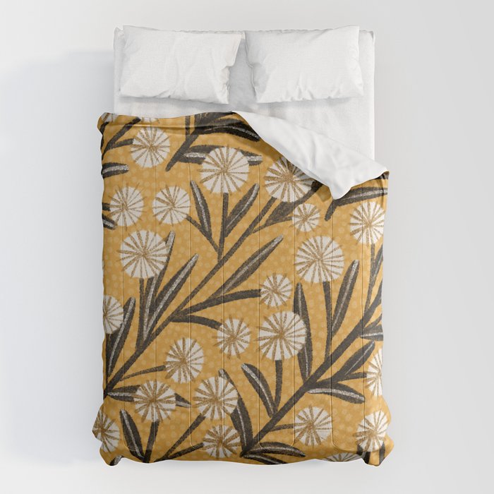 Summer Garden / Yellow & Black Comforter Gallery Image 6