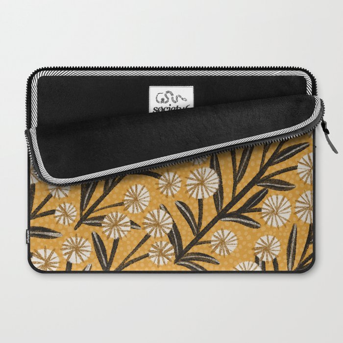 Summer Garden / Yellow & Black Laptop Sleeve Gallery Image 2