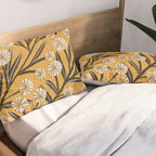 Summer Garden / Yellow & Black Pillow Sham Gallery Image 2