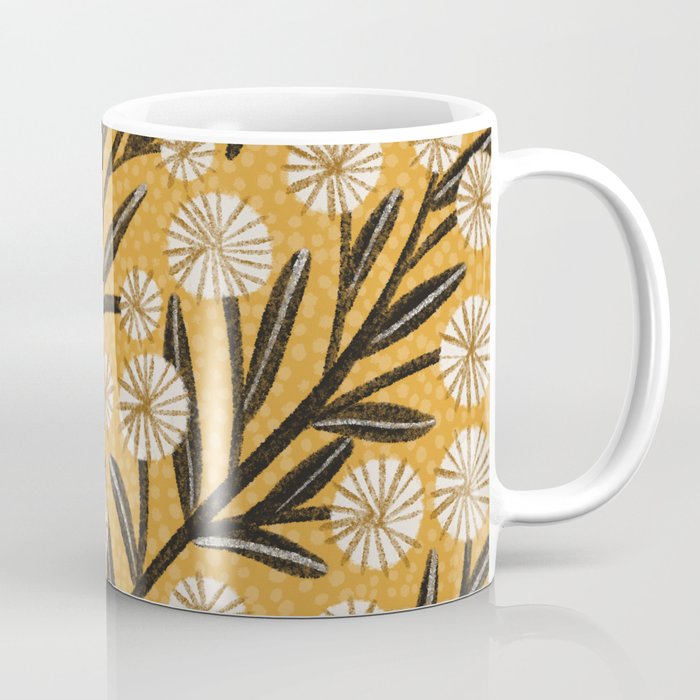 Summer Garden / Yellow & Black Coffee Mug Gallery Image 1