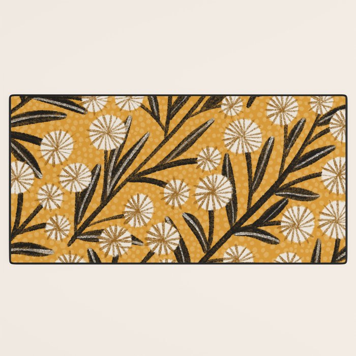 Summer Garden / Yellow & Black Desk Mat Gallery Image 3