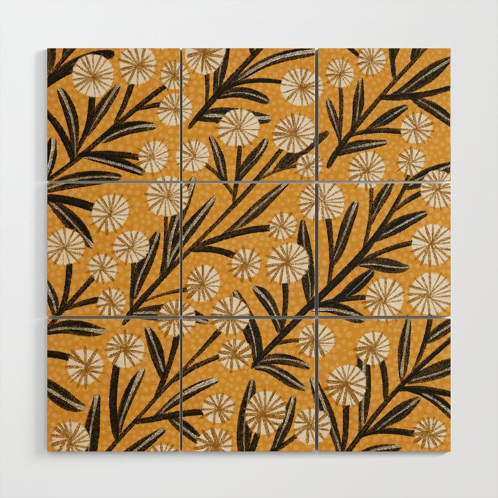 Summer Garden / Yellow & Black Wood Wall Art Gallery Image 1